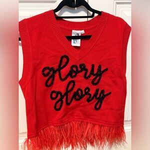 Queen of Sparkles Glory Glory feather sweater